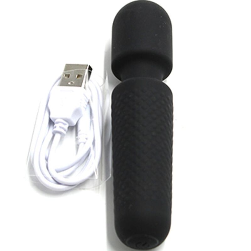 ARMONY - YOUR MAGIC MASSEUR & VIBRATEUR RECHARGEABLE 10 VIBRATIONS BAGUETTE DOTS NOIR - Sensualia