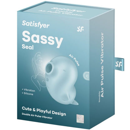SATISFYER - SASSY SEAL STIMULATEUR ET VIBRATEUR BLEU - Sensualia
