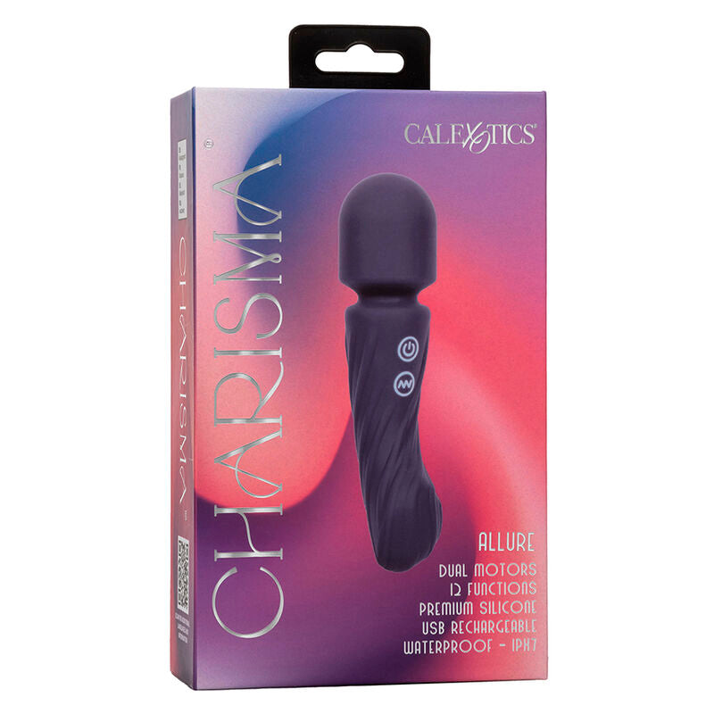 CALEXOTICS - CHARISMA ALLURE MASSEUR DOUBLE MOTEURS 12 FONCTIONS 17,25 CM X 4,5 CM VIOLET - Sensualia
