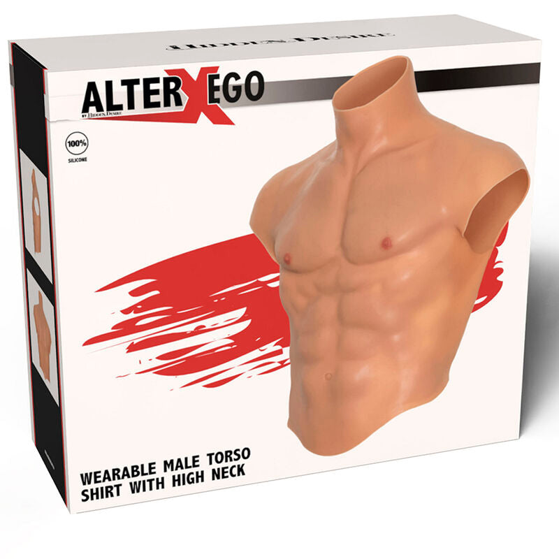 HIDDEN DESIRE - ALTER EGO CHEMISE TORSE HOMME EN SILICONE AVEC CHAIR ABS - Sensualia