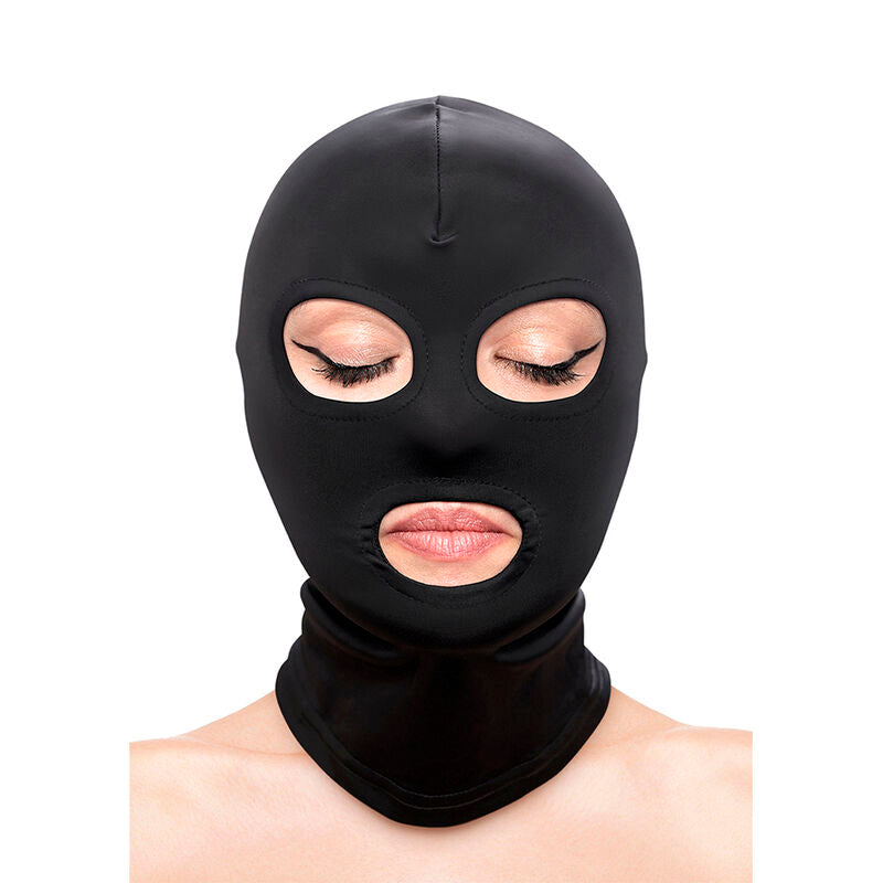 NS NOVELTIES - FETISH & FASHION CAGOULE YEUX ET BOUCHE NYLON NOIR - Sensualia