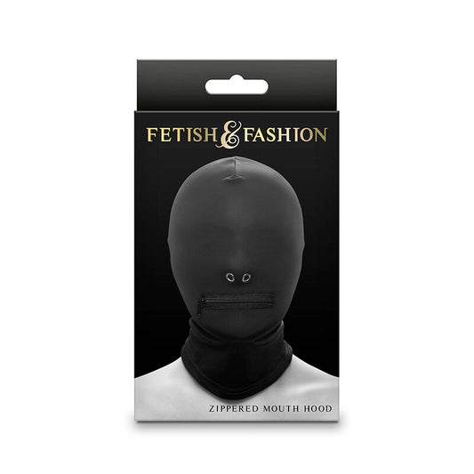 NS NOVELTIES - FETISH & FASHION CAGOULE FERMÉE À FERMETURE ÉCLAIR NYLON NOIR - Sensualia