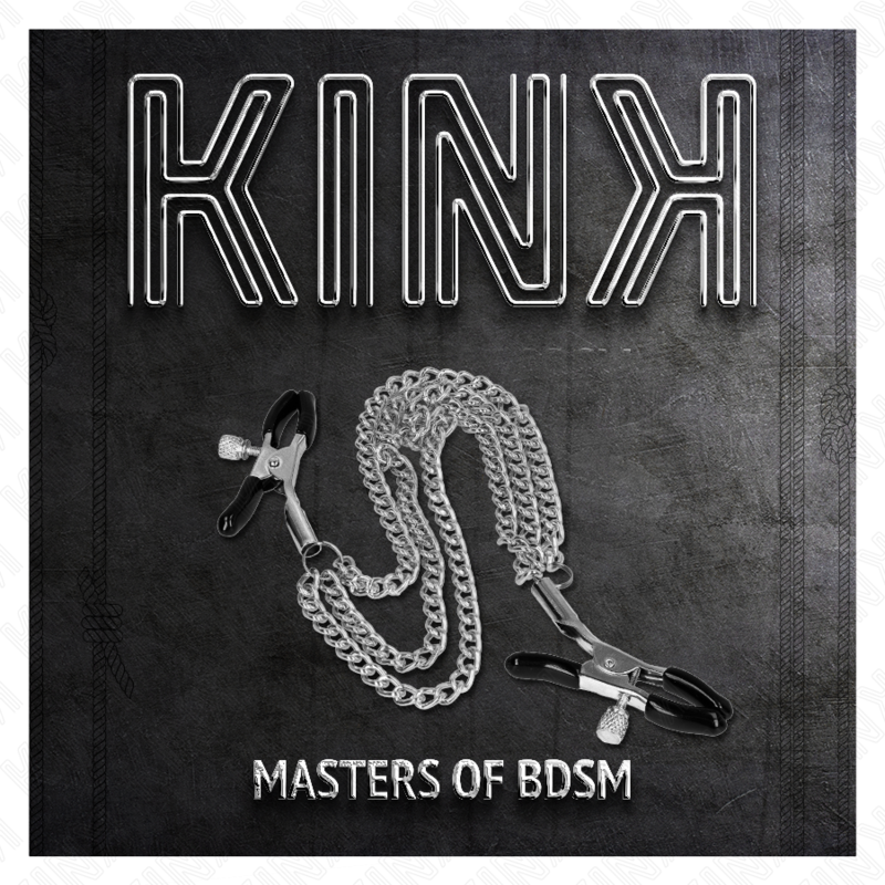 KINK - PINCES À METELIER AVEC 3 CHAÎNES ARGENT 20/23/28 CM - Sensualia