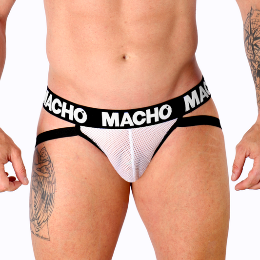 MACHO - MX26X1 JOCK GRID BLANC S - Sensualia