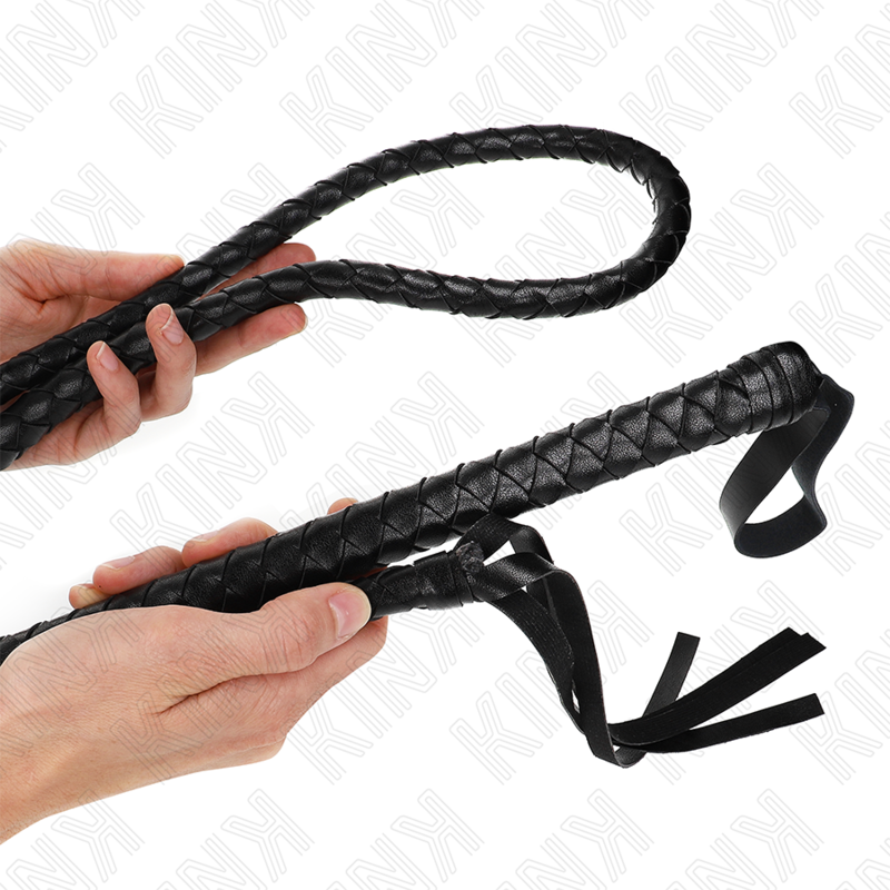 KINK - FOUET LONG SERPENT NOIR 210 CM - Sensualia