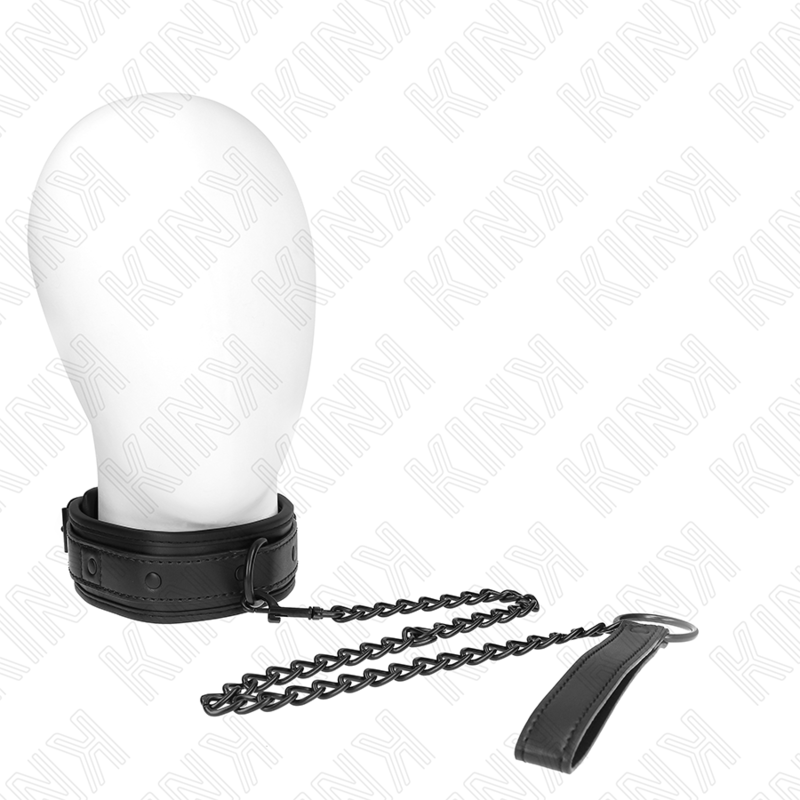 KINK - COLLIER DE BONDAGE EN NÉOPRÈNE MODÈLE 2 AVEC CEINTURE 78 CM RÉGLABLE 37,5 X 49,5 CM - Sensualia