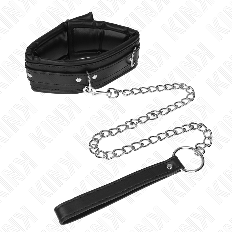 KINK - COLLIER LOURD AVEC CEINTURE 65 CM MODÈLE 4 RÉGLABLE 36,5-50 CM - Sensualia