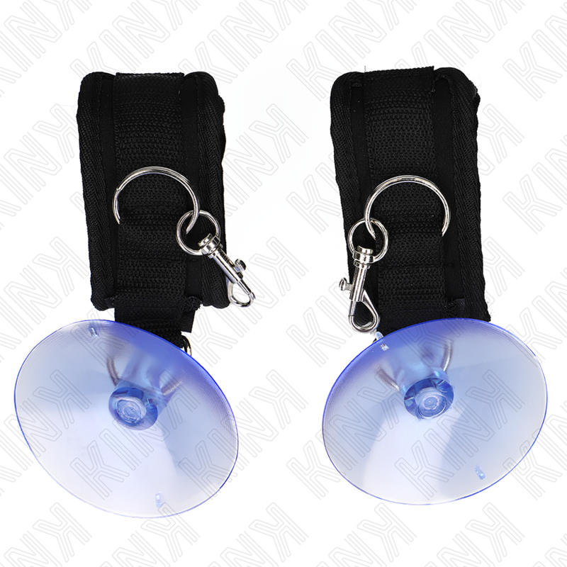 KINK - APPUI-POIGNETS À VENTOUSE NOIR 29-40 CM X 5 CM - Sensualia