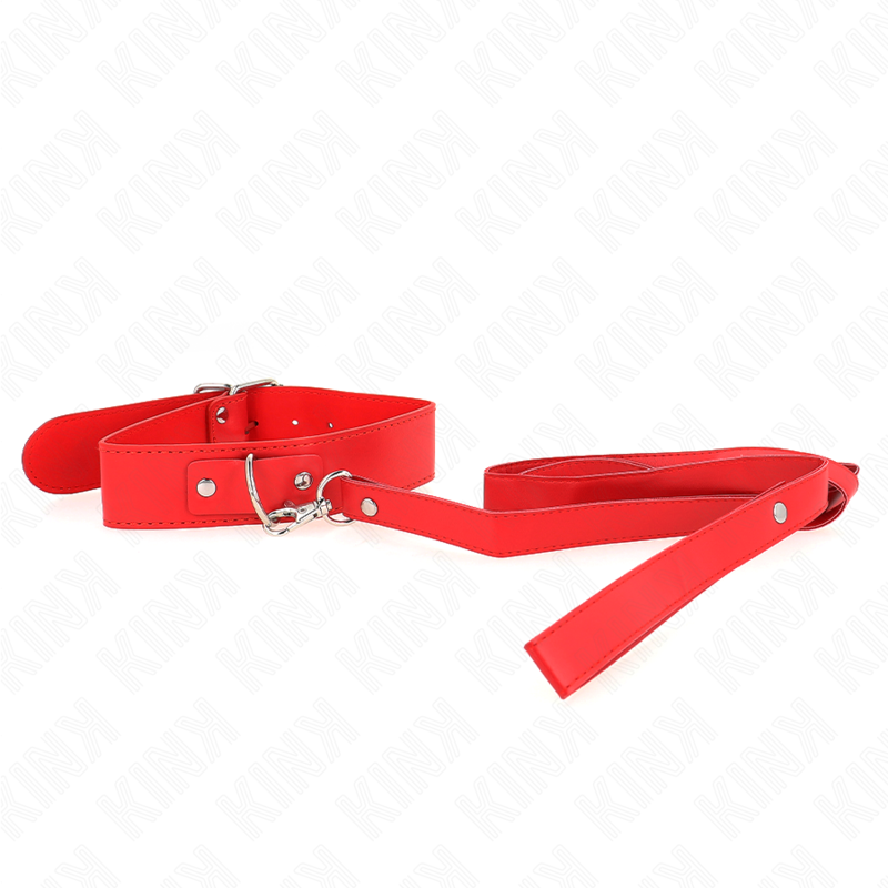 KINK - COLLIER AVEC CEINTURE 116 CM BRACELET ROJO AJUSTABLE 32-50 CM X 8 CM - Sensualia