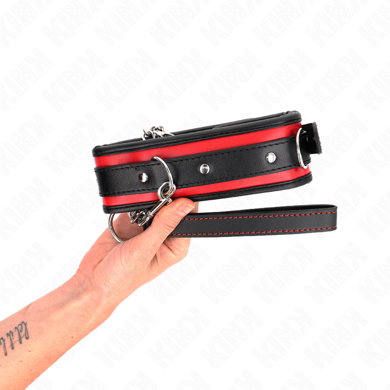 KINK - COLLIER LOURD AVEC CEINTURE 65 CM MODÈLE 2 RÉGLABLE 36,5-50 CM - Sensualia