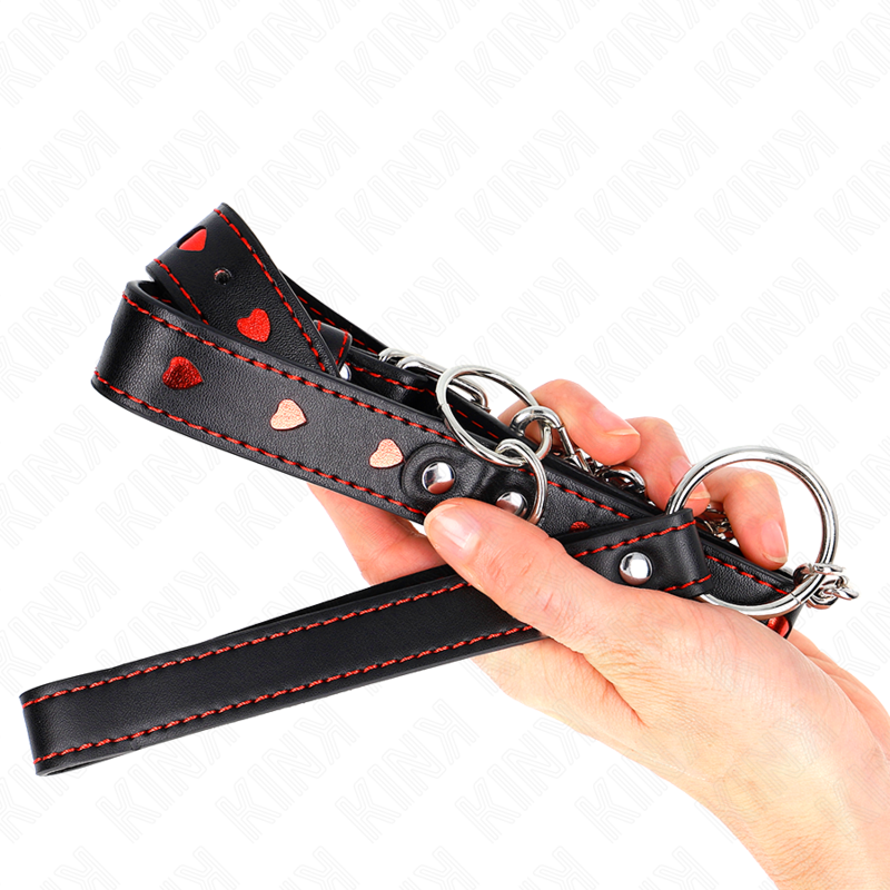 KINK - COLLIER AVEC BRACELET 65 CM DÉTAILS COEUR 52,5 X 2,5 CM - Sensualia