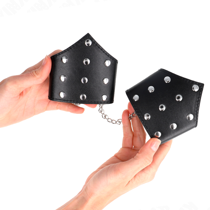 KINK - BRACELETS STYLE POINT NOIR AVEC CHAÎNE RÉGLABLE 17-23 CM X 8,5 CM - Sensualia