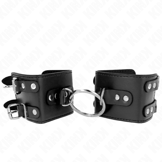 KINK - APPUI-POIGNETS FIXES AVEC ANNEAU ET CLOUS RÉGLABLES NOIR 17-22 CM X 6,5 CM KINK WRIST RESTRAINT