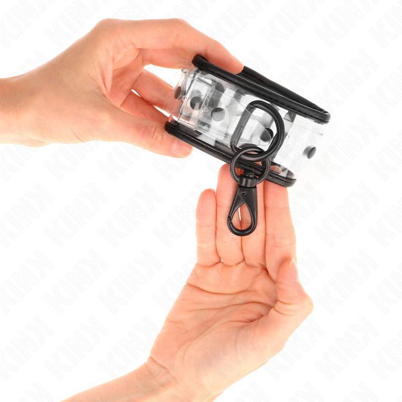 KINK - POIGNETS TRANSPARENTS AJUSTABLES 18-30 CM X 5,5 CM - Sensualia