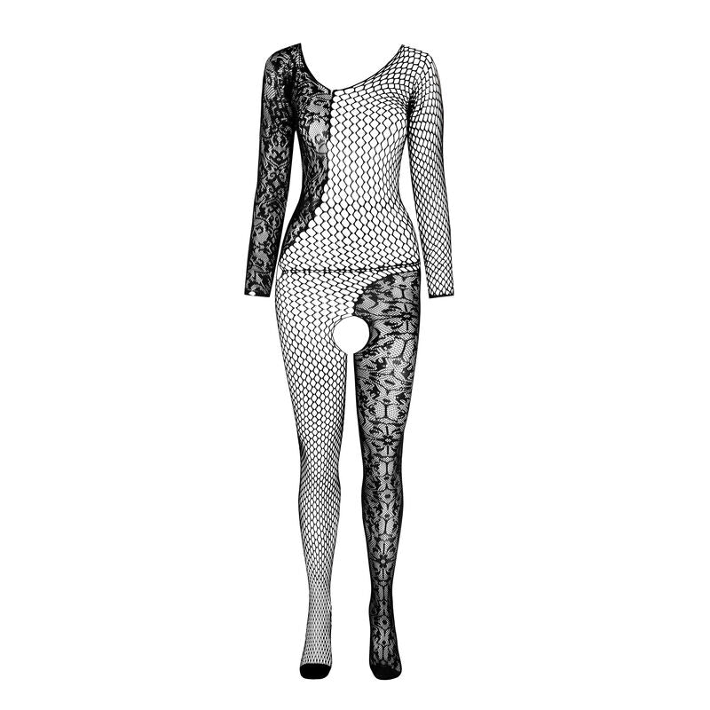 PASSION - BS 107 BODYSTOCKING BLANC TAILLE UNIQUE - Sensualia