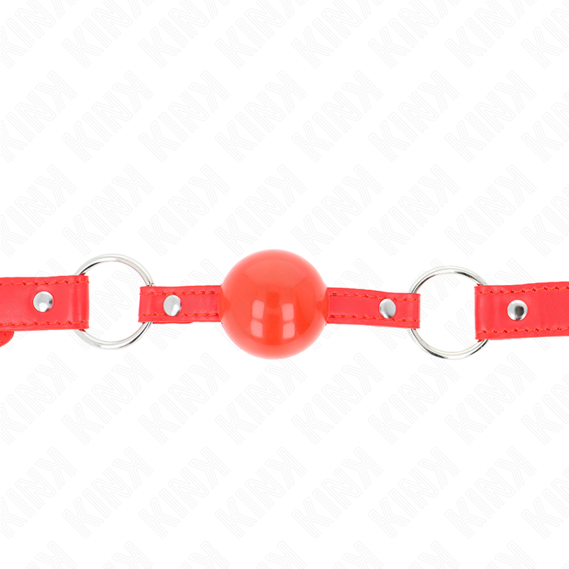KINK - BÂILLON TPE BALLE 4 CM AVEC ROJO LOCK 60 x 2 CM - Sensualia