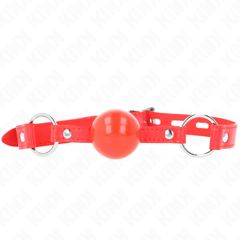 KINK - BÂILLON TPE BALLE 4 CM AVEC ROJO LOCK 60 x 2 CM - Sensualia