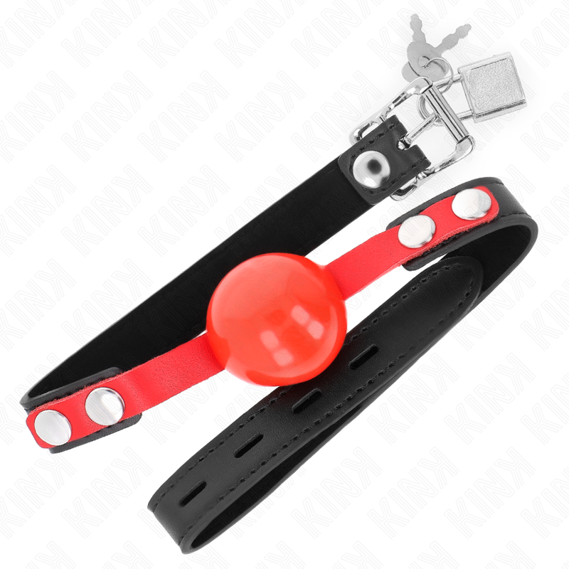 KINK - BALLE TPE SOUPLE 4 CM GAG MODÈLE 4 60 x 2 CM RÉGLABLE 37-52 CM - Sensualia