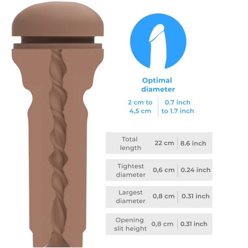 KIIROO - FEEL STROKER FESSES EXTRA SERREES MARRON MOYEN - Sensualia