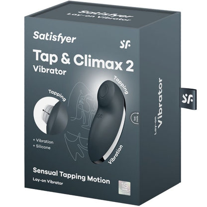 SATISFYER - TAP & CLIMAX 2 VIBRATEUR & STIMULATEUR GRIS