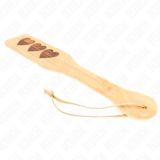 KINK - PALETTE EN BAMBOU DESIGN COEUR 32 X 5,5 CM - Sensualia