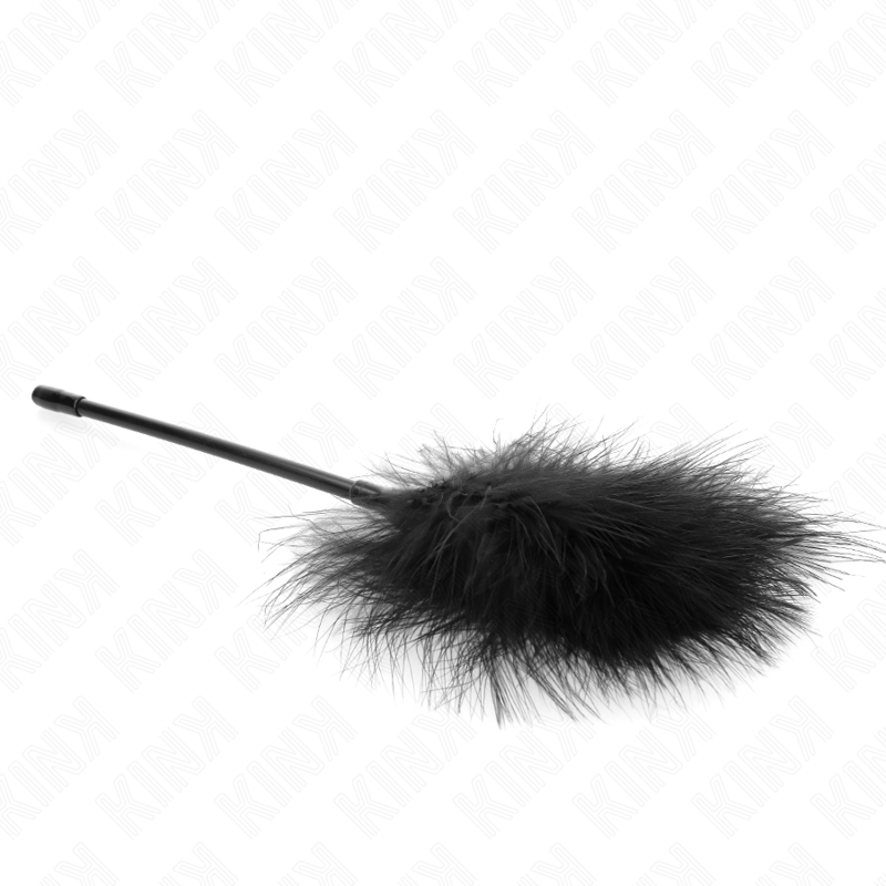 KINK - PLUMES TICKLE NOIRES UTILISÉES POUR LE KIT BONDAGE 27 CM - Sensualia