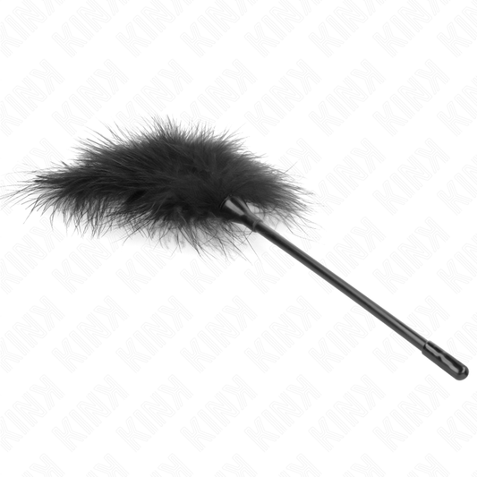 KINK - PLUMES TICKLE NOIRES UTILISÉES POUR LE KIT BONDAGE 27 CM - Sensualia