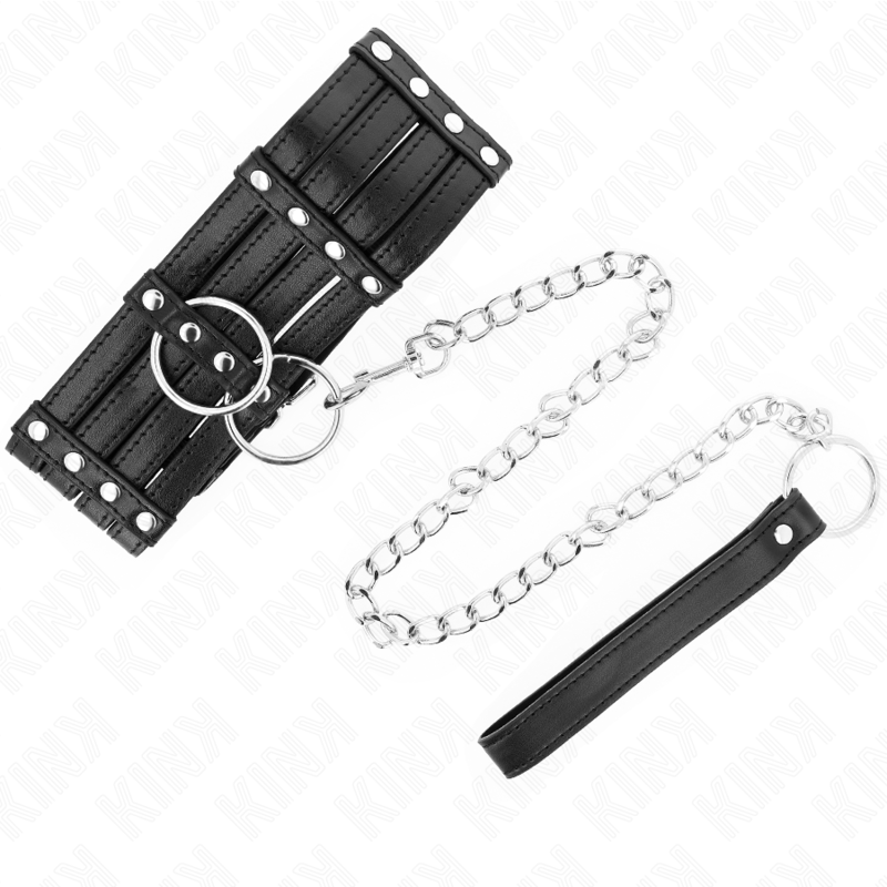 KINK - COLLIER AVEC CEINTURE 65 CM SUB STYLE AJUSTABLE 35-51 CM X 7 CM - Sensualia