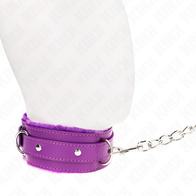 KINK - COLLIER AVEC LAISSE 65 CM AVEC RESTRICTIONS VIOLET 36-42 CM X 5,5 CM - Sensualia