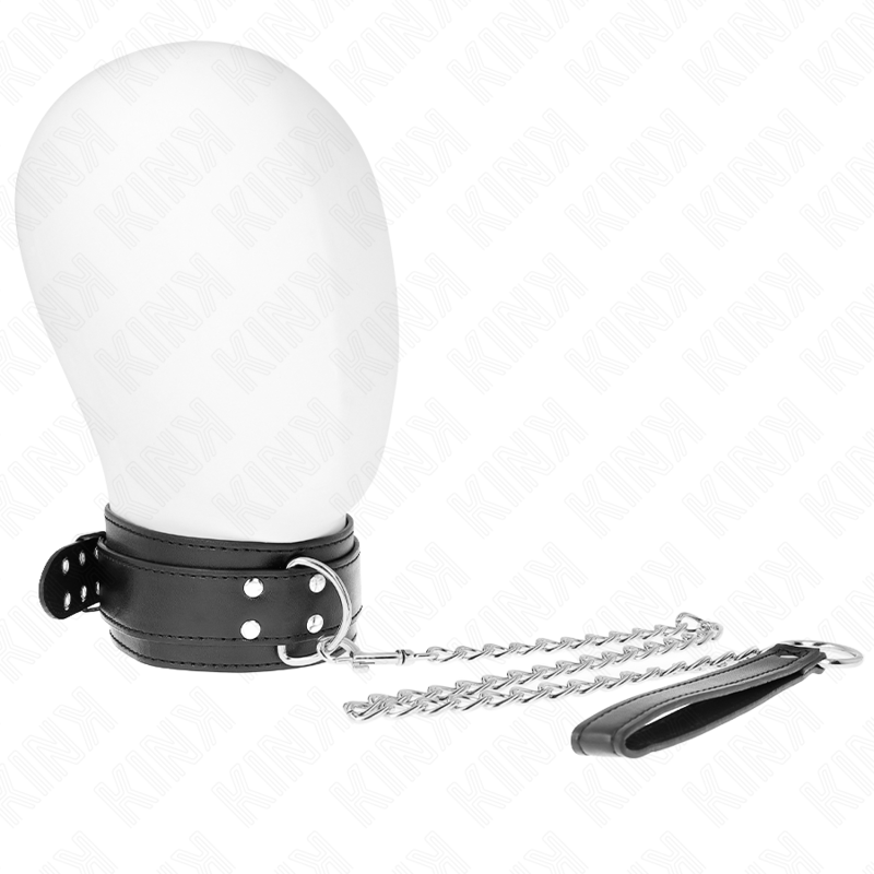 KINK - COLLIER AVEC BRACELET 65 CM BOUCLES ARGENT RÉGLABLES 33-46 CM X 5,5 CM - Sensualia