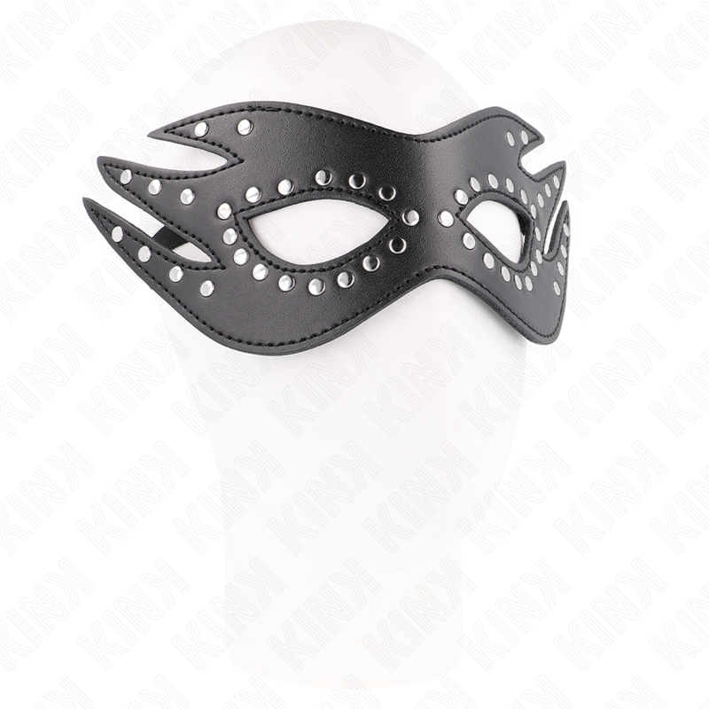 KINK - MASQUE EN CUIRETTE À RIVETS MODÈLE 3 26 x 9,5 CM - Sensualia