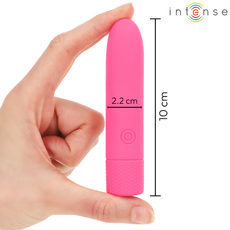 INTENSE - SYMONE BULLET VIBRANT RECHARGEABLE USB 8 VIBRATIONS ROSE 10 X 2,2 CM INTENSE FUN