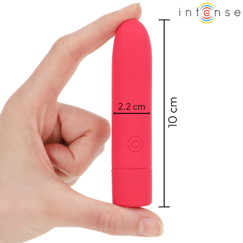 INTENSE - SYMONE BULLET VIBRANT RECHARGEABLE USB 8 VIBRATIONS ROUGE 10 X 2,2 CM - Sensualia