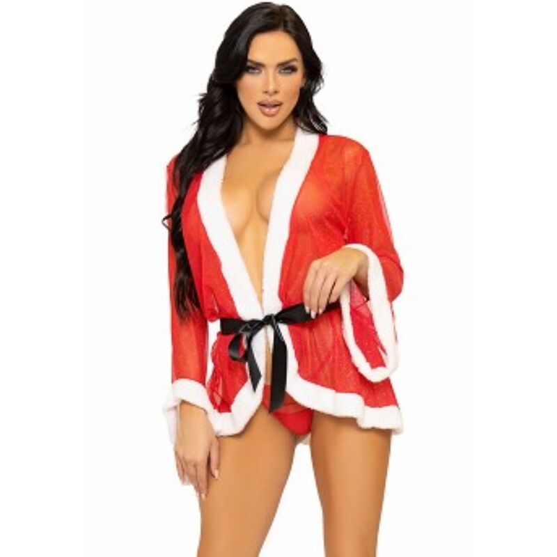 LEG AVENUE - COSTUME DE LINGERIE SEXY DE NOËL PÈRE NOËL ROUGE M/L - Sensualia