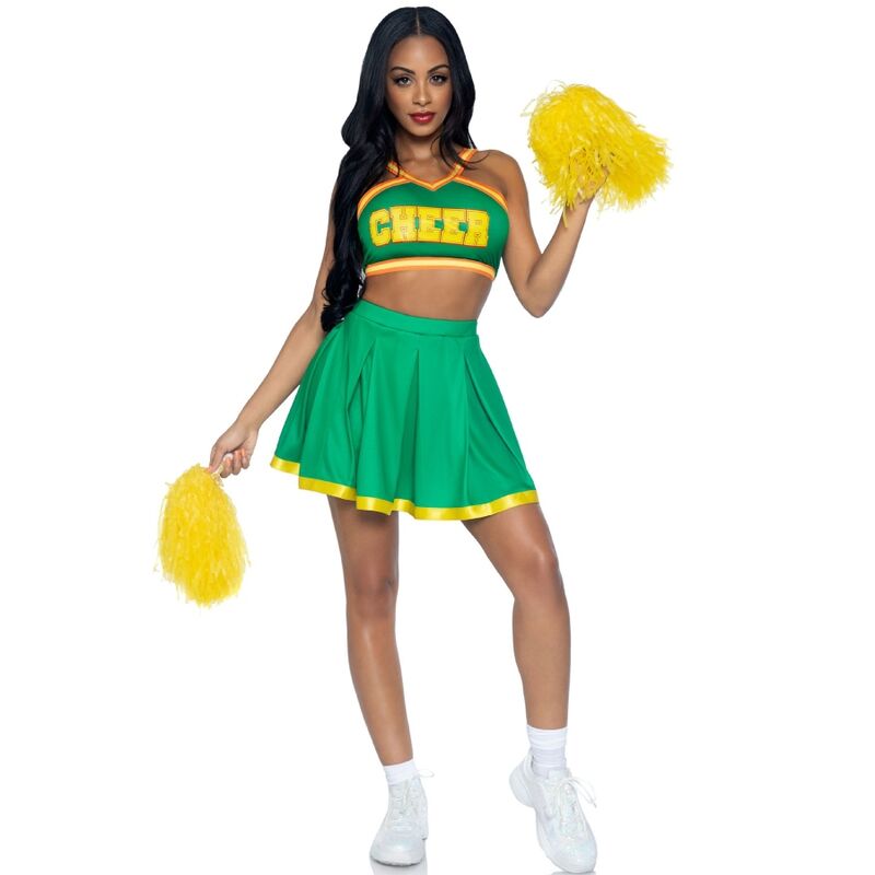 LEG AVENUE - COSTUME POM-POM GIRLS VERT S/M - Sensualia