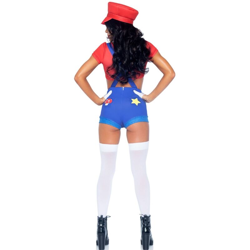 LEG AVENUE - COSTUME SEXY MARIO BROS ROUGE/BLEU S - Sensualia