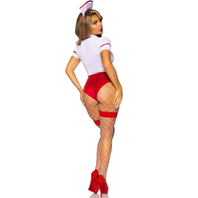 LEG AVENUE - COSTUME D'INFIRMIÈRE SEXY ROUGE/BLANC S - Sensualia