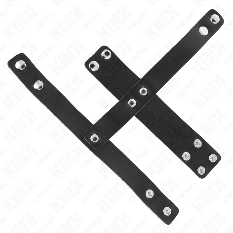 KINK - ANNEAU DE CAGE À PÉNIS EN CUIR AVEC SÉPARATEUR DE BALLES RÉGLABLE - Sensualia