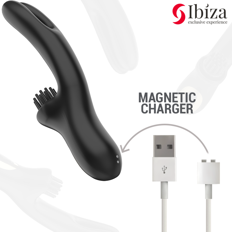 IBIZA - VIBRATEUR CLITORIALE MULTICELLULAIRE À BROSSAGE RABITT HI-TECH ET DOUBLE ONDES IBIZA TECHNOLOGY