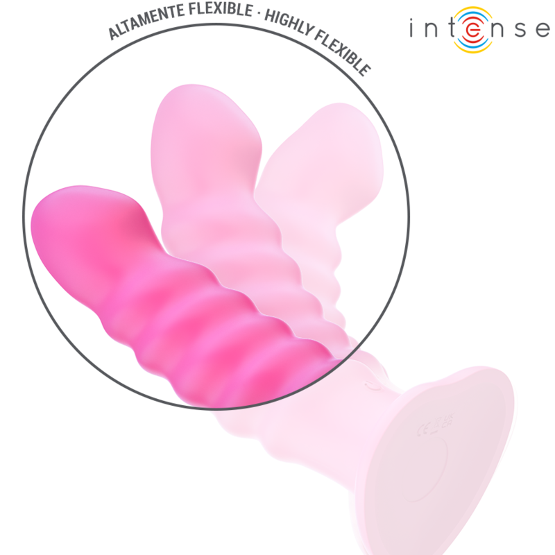 INTENSE - CINDY VIBRATEUR TAILLE L DESIGN SPIRALE 10 VIBRATIONS ROSE TÉLÉCOMMANDE - Sensualia