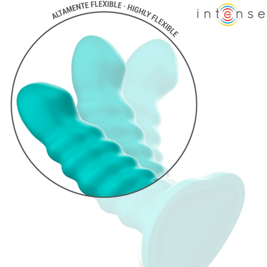 INTENSE - BUFFY VIBRATEUR TAILLE S DESIGN SPIRALE 10 VIBRATIONS TÉLÉCOMMANDE BLEUE - Sensualia