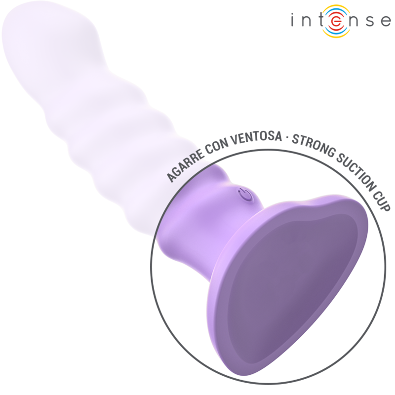 INTENSE - BRENDA VIBRATEUR TAILLE M DESIGN SPIRALE 10 VIBRATIONS VIOLET TÉLÉCOMMANDE - Sensualia