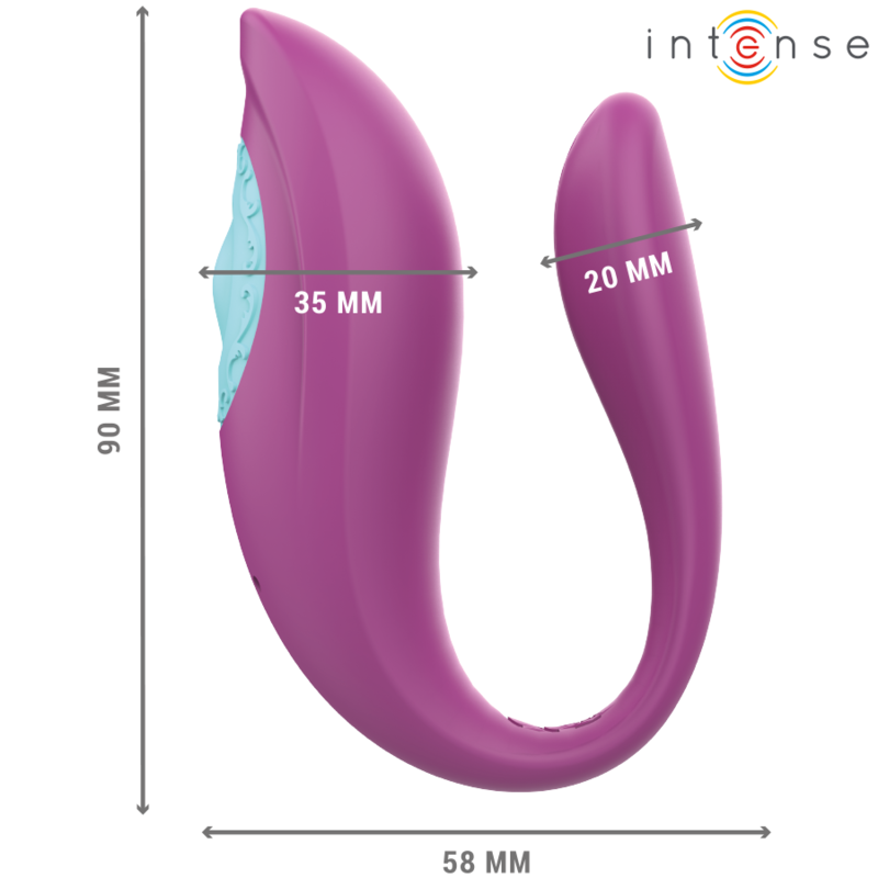 INTENSE - ANNIE VIBRATEUR ET STIMULATEUR EN U VIOLET TÉLÉCOMMANDE - Sensualia