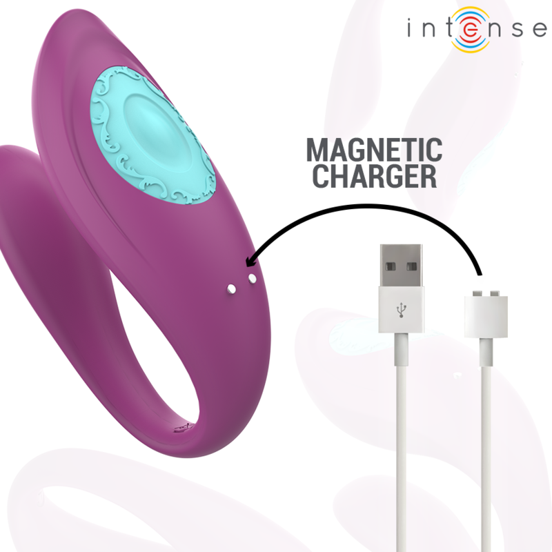 INTENSE - ANNIE VIBRATEUR ET STIMULATEUR EN U VIOLET TÉLÉCOMMANDE - Sensualia