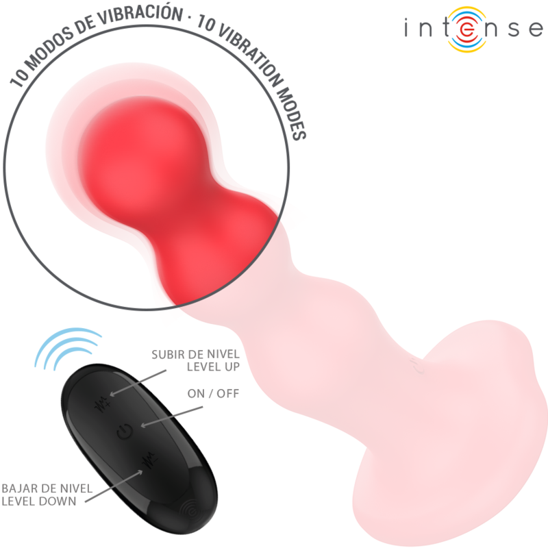 INTENSE - CODY VIBRATEUR AVEC VENTOUSE TÉLÉCOMMANDE ROUGE INTENSE FUN