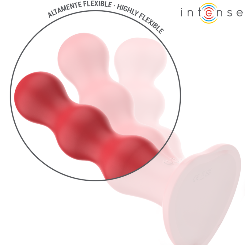 INTENSE - CODY VIBRATEUR AVEC VENTOUSE TÉLÉCOMMANDE ROUGE - Sensualia