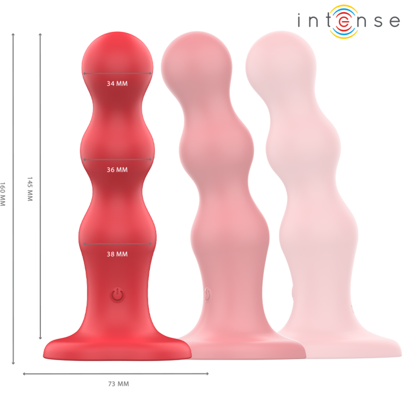 INTENSE - CODY VIBRATEUR AVEC VENTOUSE TÉLÉCOMMANDE ROUGE - Sensualia