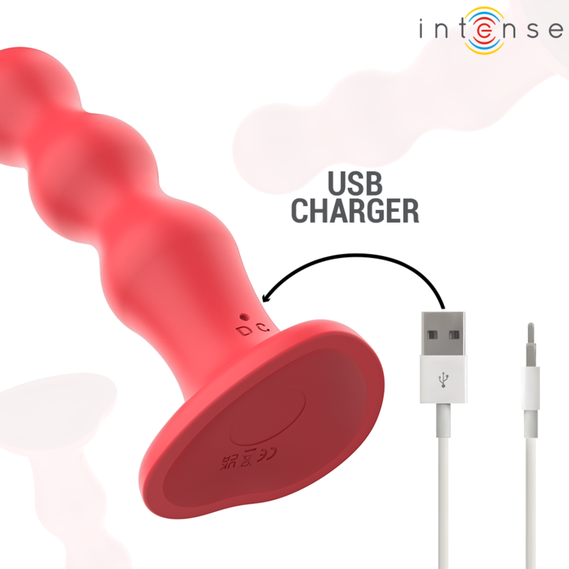 INTENSE - CODY VIBRATEUR AVEC VENTOUSE TÉLÉCOMMANDE ROUGE - Sensualia