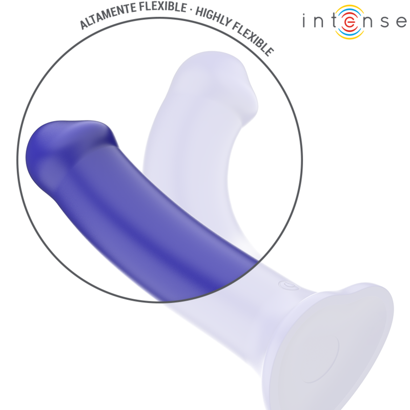 INTENSE - VICTORIA VIBRATEUR AVEC VENTOUSE 10 VIBRATIONS BLEU FONCÉ TÉLÉCOMMANDE - Sensualia