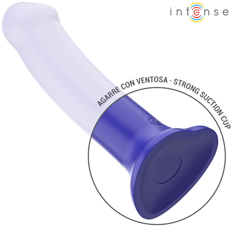 INTENSE - VICTORIA VIBRATEUR AVEC VENTOUSE 10 VIBRATIONS BLEU FONCÉ TÉLÉCOMMANDE INTENSE FUN